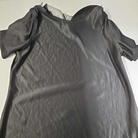 Liz Baker Top Blouse Womens Medium Black Short Sleeve - Picture 8 of 9